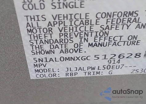 2016 Infiniti Qx60 z USA, uszkodzony, nr VIN 5N1AL0MNXGC512628